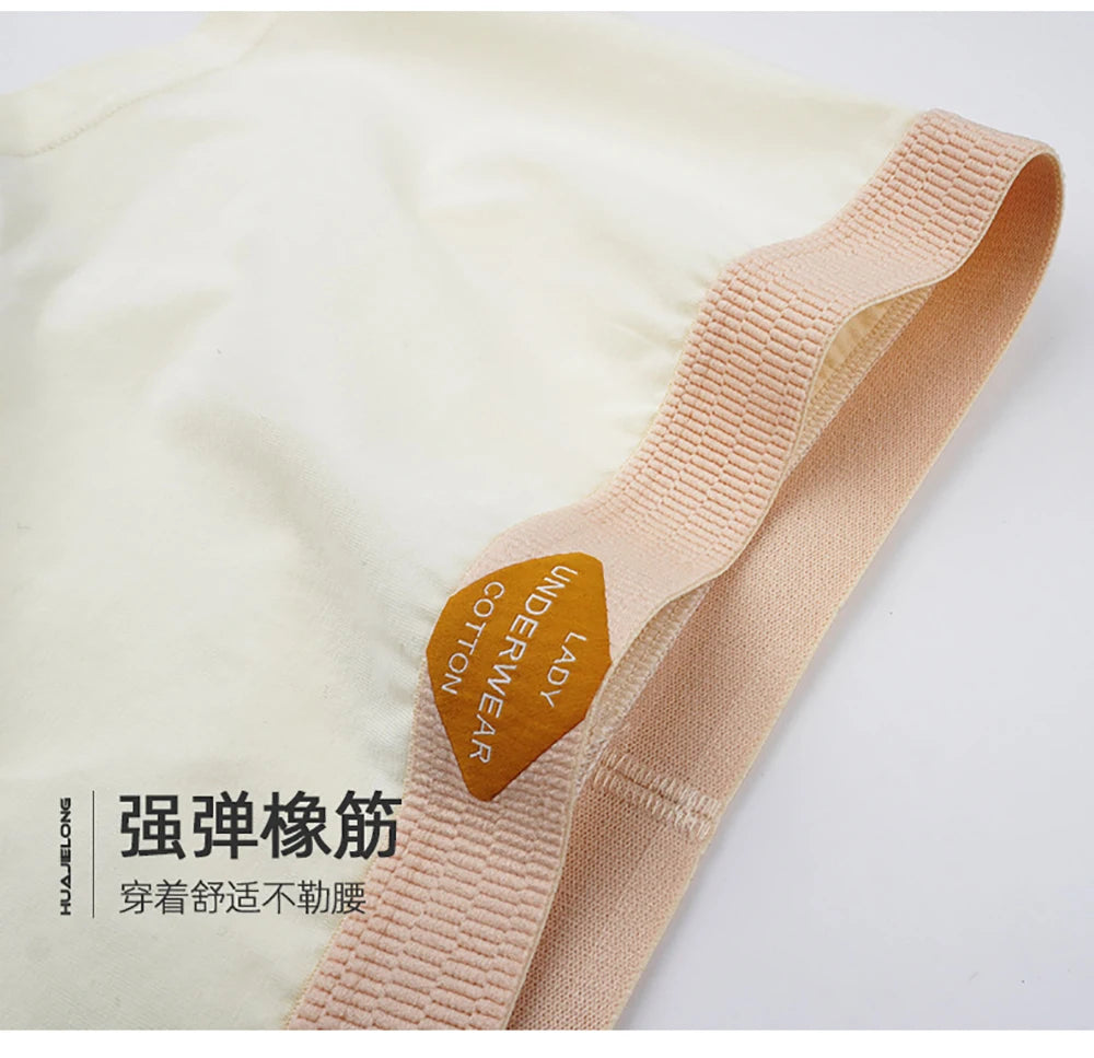 3PCS/Pack 100% Cotton Multicolor Solid Women's Boxer Knit Breathable Panties Underwear Soft High Elastic Mid-rise Thin Boyshorts.