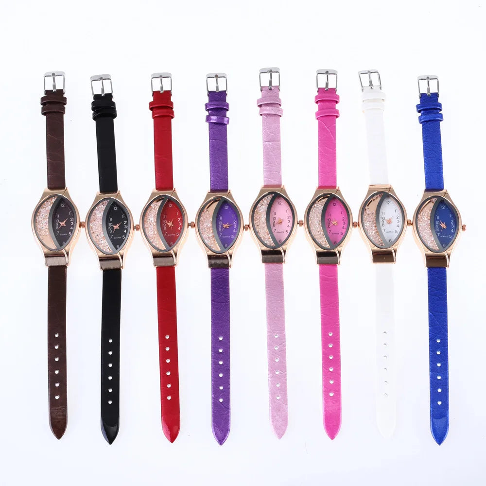 Fashion Women Watch Luxury Brand Ladies Clock Watches Pu Leather Wristwatch Women Watch Gift Montre Femme Relogios Feminino.