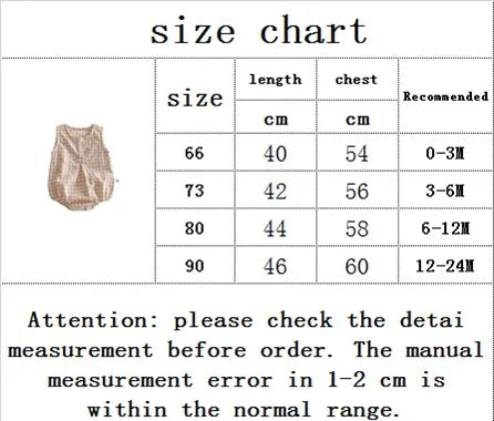 2024 sommer Neue in Kinder Baby Mädchen Jungen Nette Kleidung Säuglings Kleinkind Plaid Ärmellose Baumwolle Overalls Neugeborenen Bodys 0-24M.