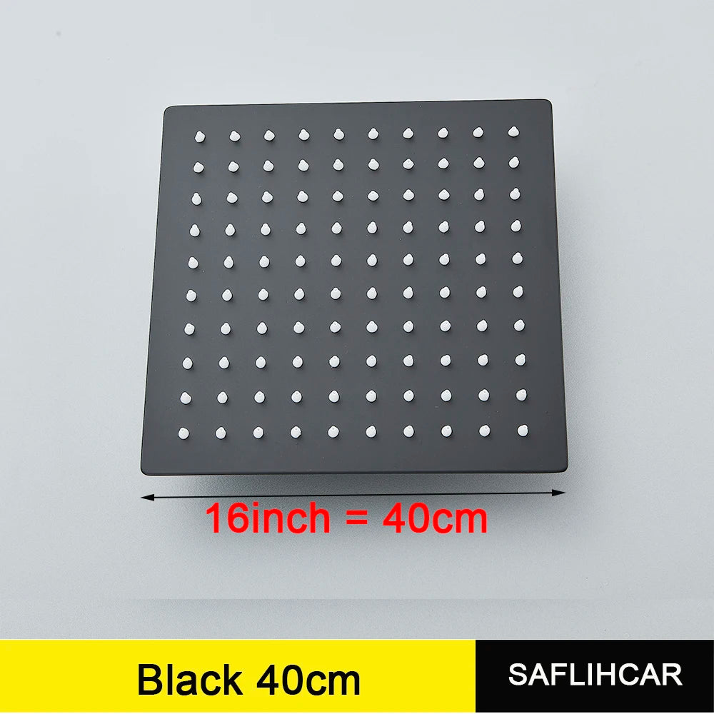 Bathroom Shower Head Chrome Ultrathin Rainfall Bath Head Wall Mounted Stainless Steel Bathroom Shower Accessories