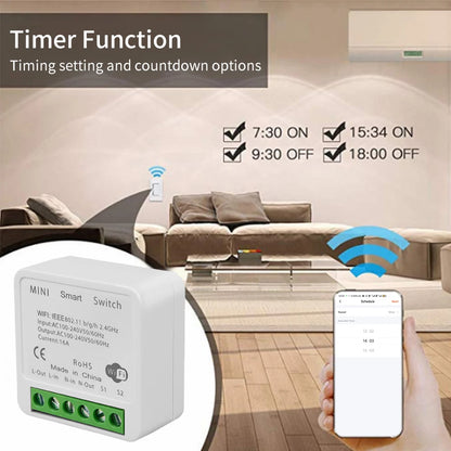 16A 20A Tuya WiFi Smart Switch 2-Wege-Steuerung Mini Smart Breaker Arbeit mit Smart Life Alexa Google Home Alice.