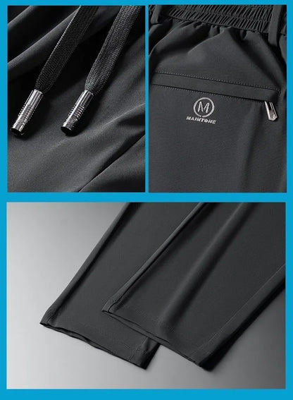 Lässige Herrenhose mit geradem Bein, verschleißfeste Arbeitskleidung für Büro und den täglichen Gebrauch, elastische Taille, lange Sport- und Freizeithose.