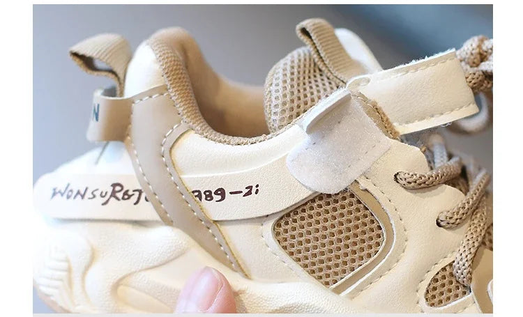 Girl Child Sport Shoe 2024 Spring Mesh Breathable Toddlers School Running Sneakers Fashion Non-slip Kids Boys Basketball Shoes.