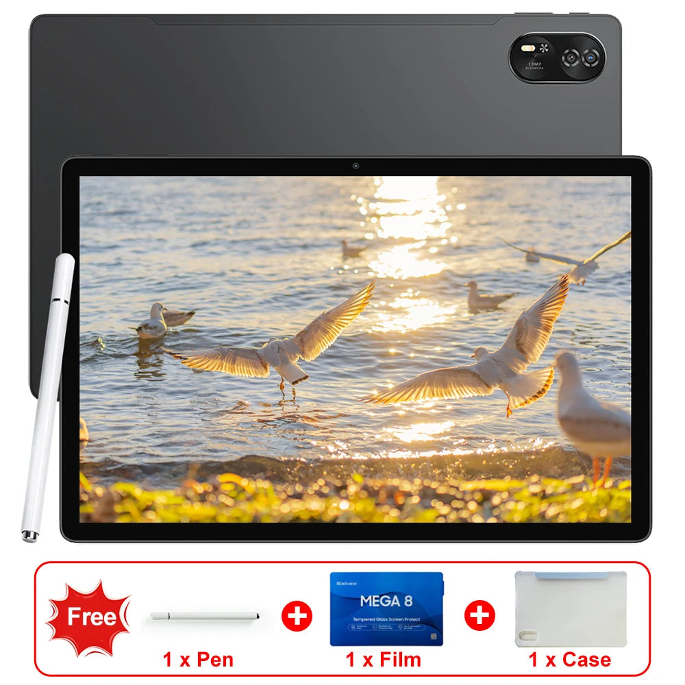 Blackview Mega 8 [No EU Charger] Tablet 11000mAh 13" FHD Display 36GB+512GB 50MP+13MP+0.08MP Android 15 90Hz 2K Dual SIM 4G 1080P
