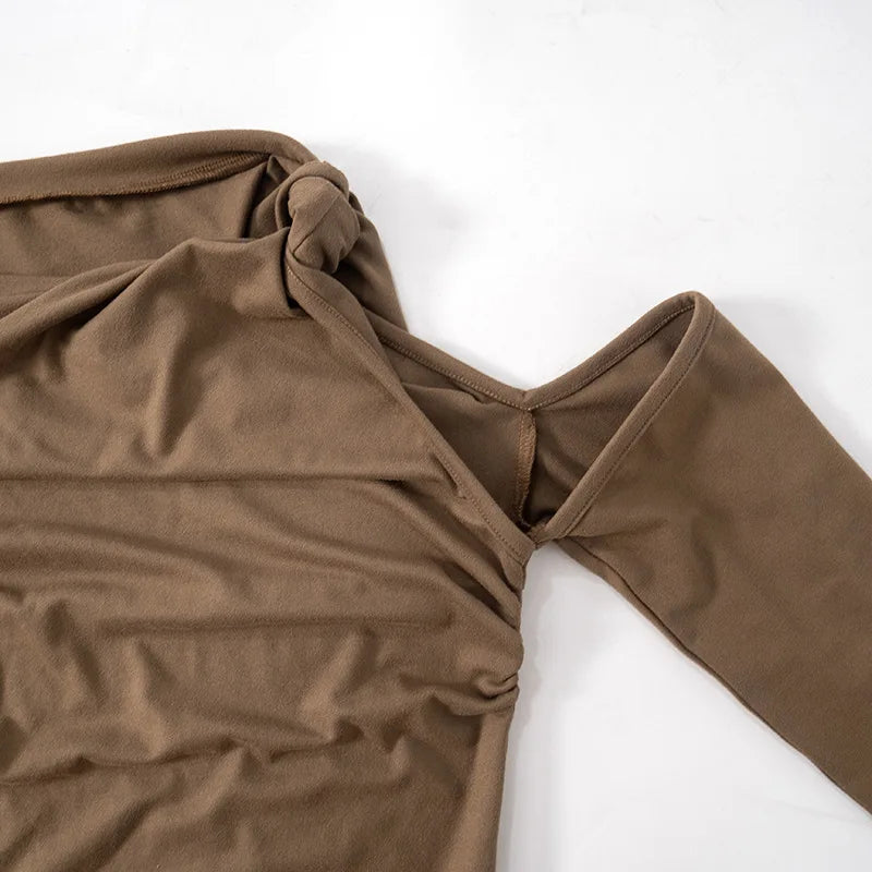 PixieKiki Twisted Hollow Out Off Shoulder Long Sleeve Tops 2000s Clothes Y2k Asymmetrical T Shirts for Woman P85-BE15