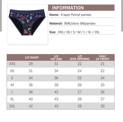 Seamless Swimwear Menstrual Panties 4-Layer Leakproof women's grooming pants Bikini Fast Absorption Summer Beachwear Period Swim.