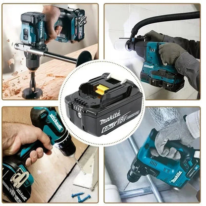 100% original Makita battery, 18V 6.0Ah rechargeable battery, replacing Makita BL1830BL1840BL1850BL1860B, power tool battery.