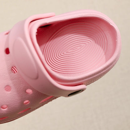 Kids Sandals Hole Children's Shoes Slippers Soft Anti-Skid Simple DIY Design Hole Baby Shoes Sandy Beach For Boys Girls.