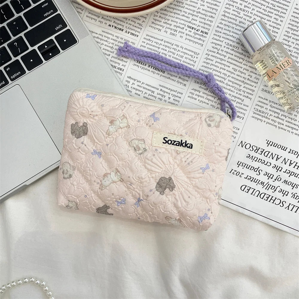 Cute Travel Cosmetic Lipstick Earphone Card Small Portable Storage Bag Purse Mini Makeup Handbags Pouch Organizer In Make Up Bag