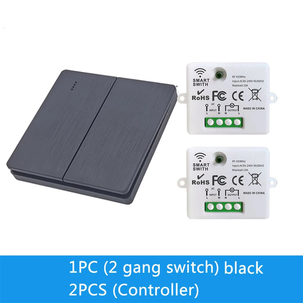 86 Wireless Smart RF 433 Mhz 100-220 V Wand Panel mit Fernbedienung Mini Relais Empfänger Hause Led licht Lampe Schalter.