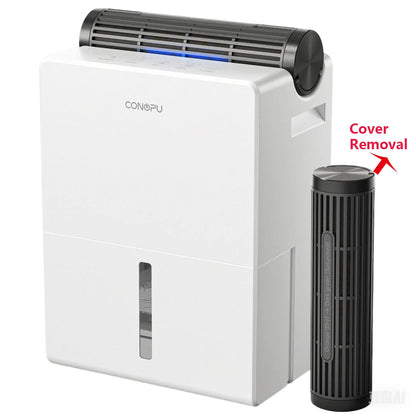 Dehumidifier for Bedroom 2000 ml, Double Hold Design, Drying Mode, Sleep Mode 30 dB, Automatic Defrost Function 24h Timer.