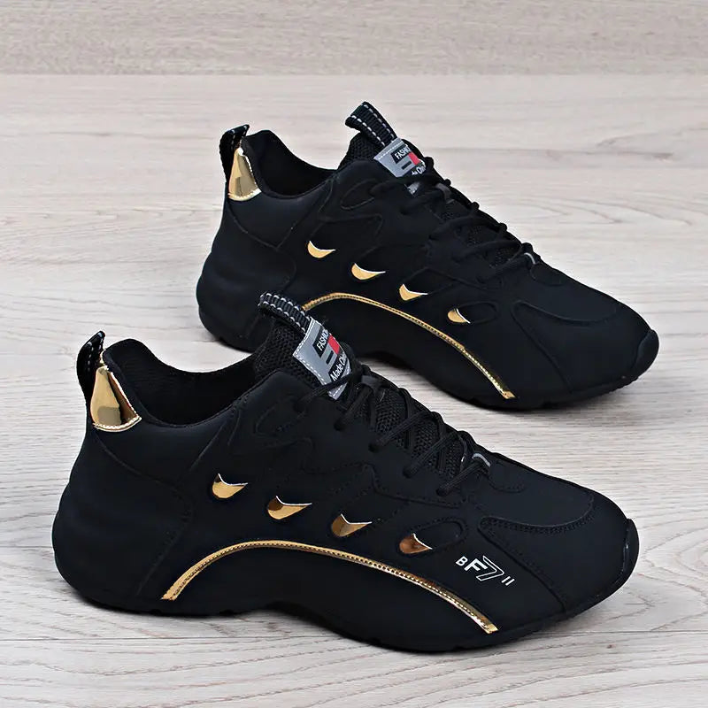 Luxury Men's Sneakers High Quality Leather Casual Shoes for Men Fashion All-match Sport Shoes Platform Comfor Men Running Shoes.