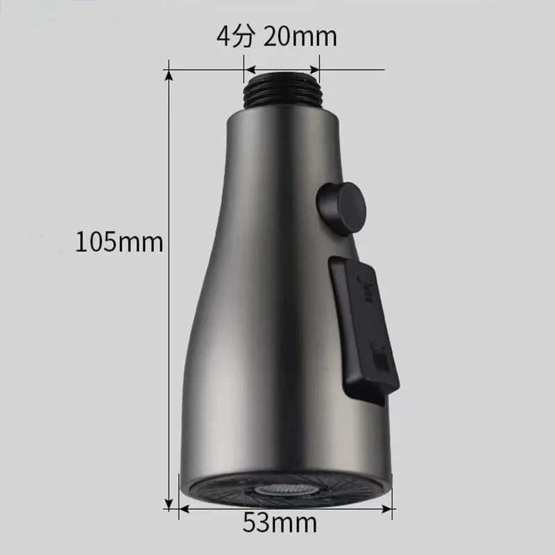 Kitchen Faucet Accessories Replace Sprayer Nozzle 3 Modes ABS Bathroom Basin Sink Shower Spray Head For 1/2" Connection