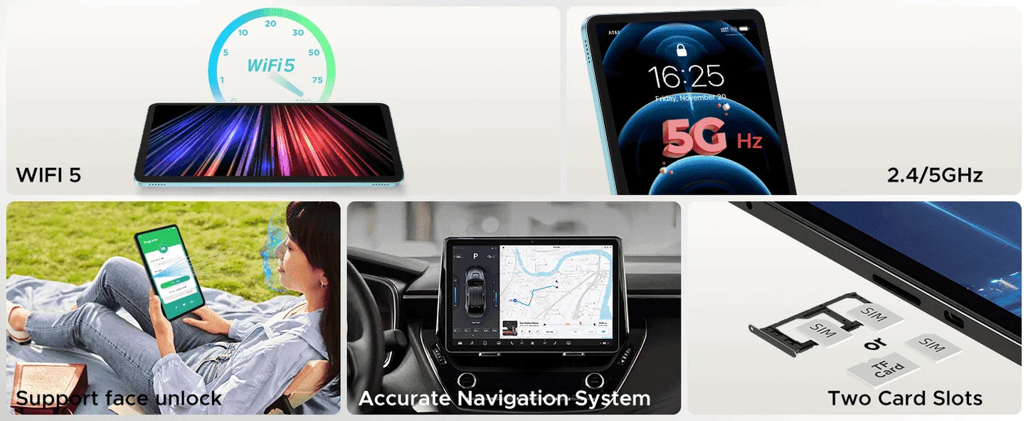 DOOGEE T36 Smart Tablet PC Android 15 12'' Display 32GB RAM (8GB+24GB) 256GB Unisoc T620 Octa Core 8800mAh Battery Widevine L1