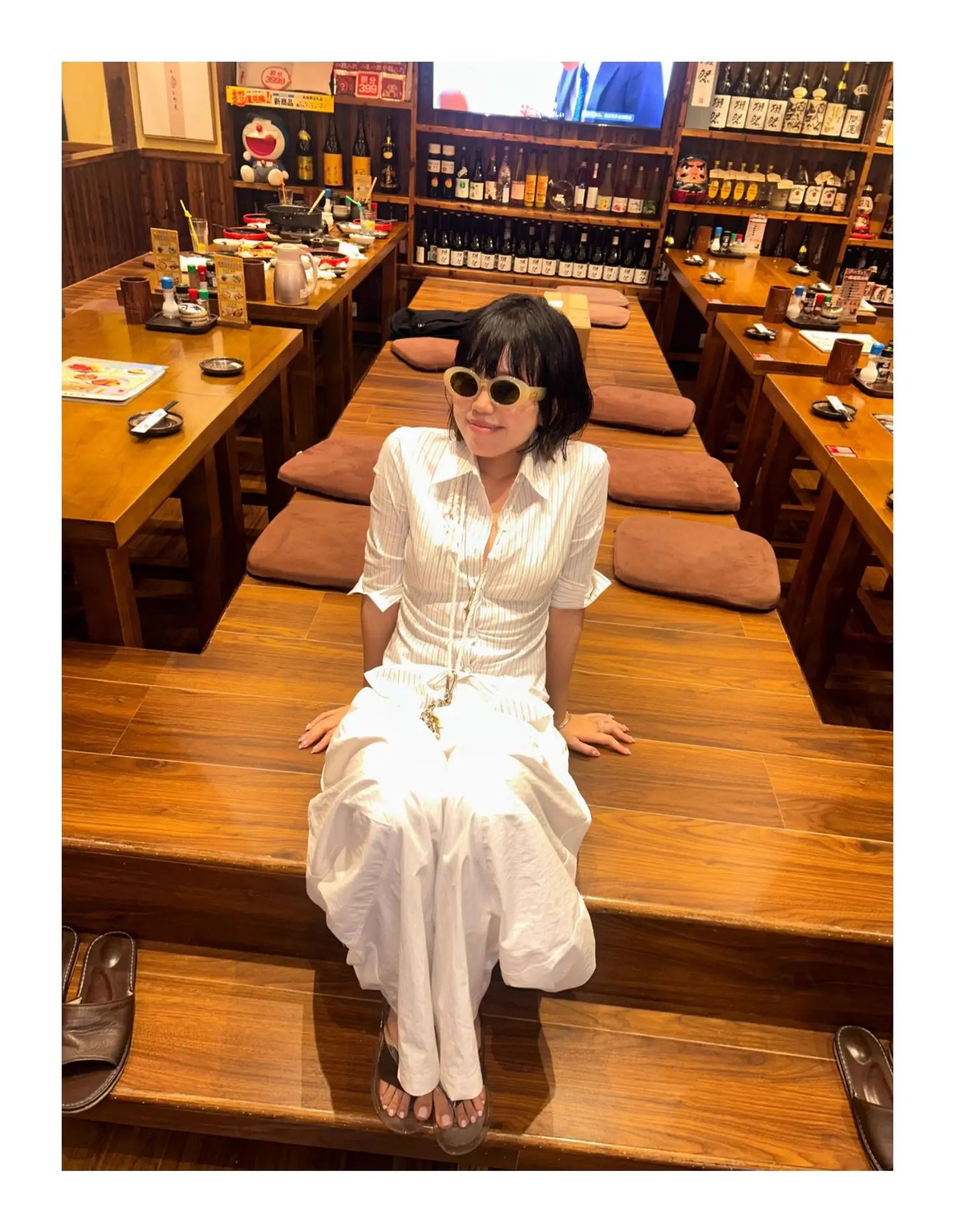 Genayooa Korean Style Casual Shirt Women Three Quarter Striped Shirts 2000s Japanese Y2k Vintage Tops Slim Retro Shirts Summer.