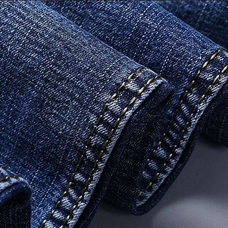 Luxury Men High Quality Pants Clothing Men Classic Business Casual Jeans 2025 New Male Fashion Blue Slim Stretch Denim Trousers.