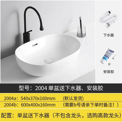 Arbeits platte Waschbecken Seite Entwässerung Keramik Waschbecken Balkon Waschbecken Kunst becken Einzel becken quadratischer Kreis