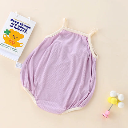 MILANCEL Neue Sommer Säuglings Body 0-24M Nette Eis Kleinkind Brief Hosenträger Overall Baby Süße Einteilige.