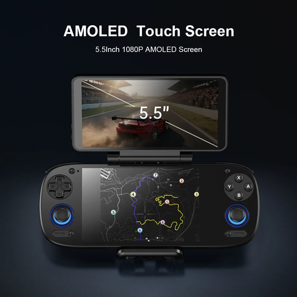 Tolex Retroid Pocket Dual Screen for RP4 Pro RP5 Handheld Game Console 5.5Inch Touch Screen Type C Game Console Double Screen.