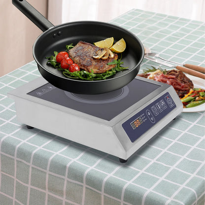 Sweetmile Induction cooking plate 3500 W with Touch Control and black crystal plate 220 V.