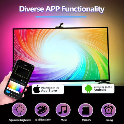 Bluetooth APP Control TV Bildschirm Hintergrundbeleuchtung RGBIC Lichtleiste Farbpicking Sync mit 55-75 Zoll Monitor Spiel Atmosphäre Lampenband.
