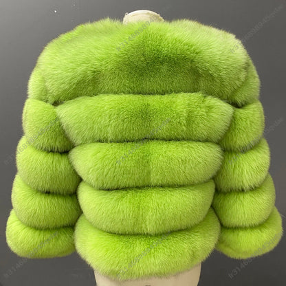 Damen Pelzmantel Damen Fuchspelzmantel Natürlicher Fuchsmantel Damen Werbeartikel Original echte europäische und amerikanische Modelle.