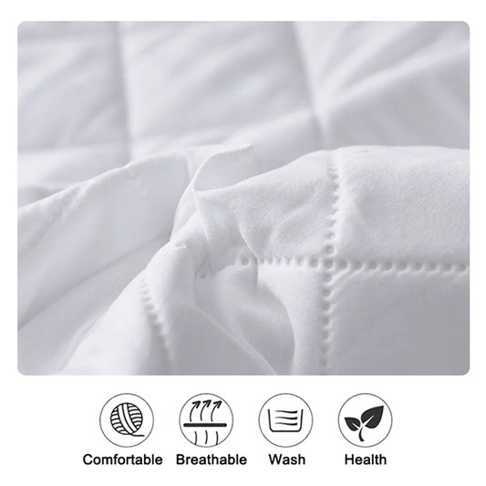 Waterproof Throw Mattress Cover Bed Fitted Sheet Mattress Protector Single/Double/140/160 Muti Size  Gray/White.