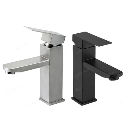 Bath Mixer Kitchen Faucet Stainless Steel Hot and Cold Water Tap Washbasin Basin Faucets Bathroom Bathtub Accessories Set Sink