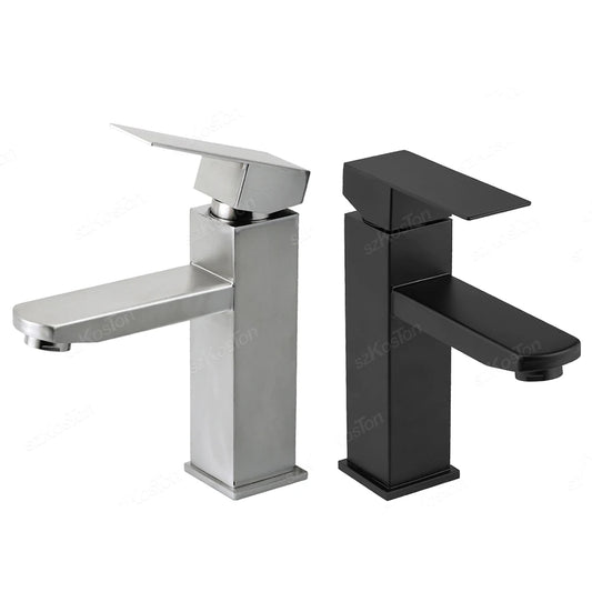 Bath Mixer Kitchen Faucet Stainless Steel Hot and Cold Water Tap Washbasin Basin Faucets Bathroom Bathtub Accessories Set Sink