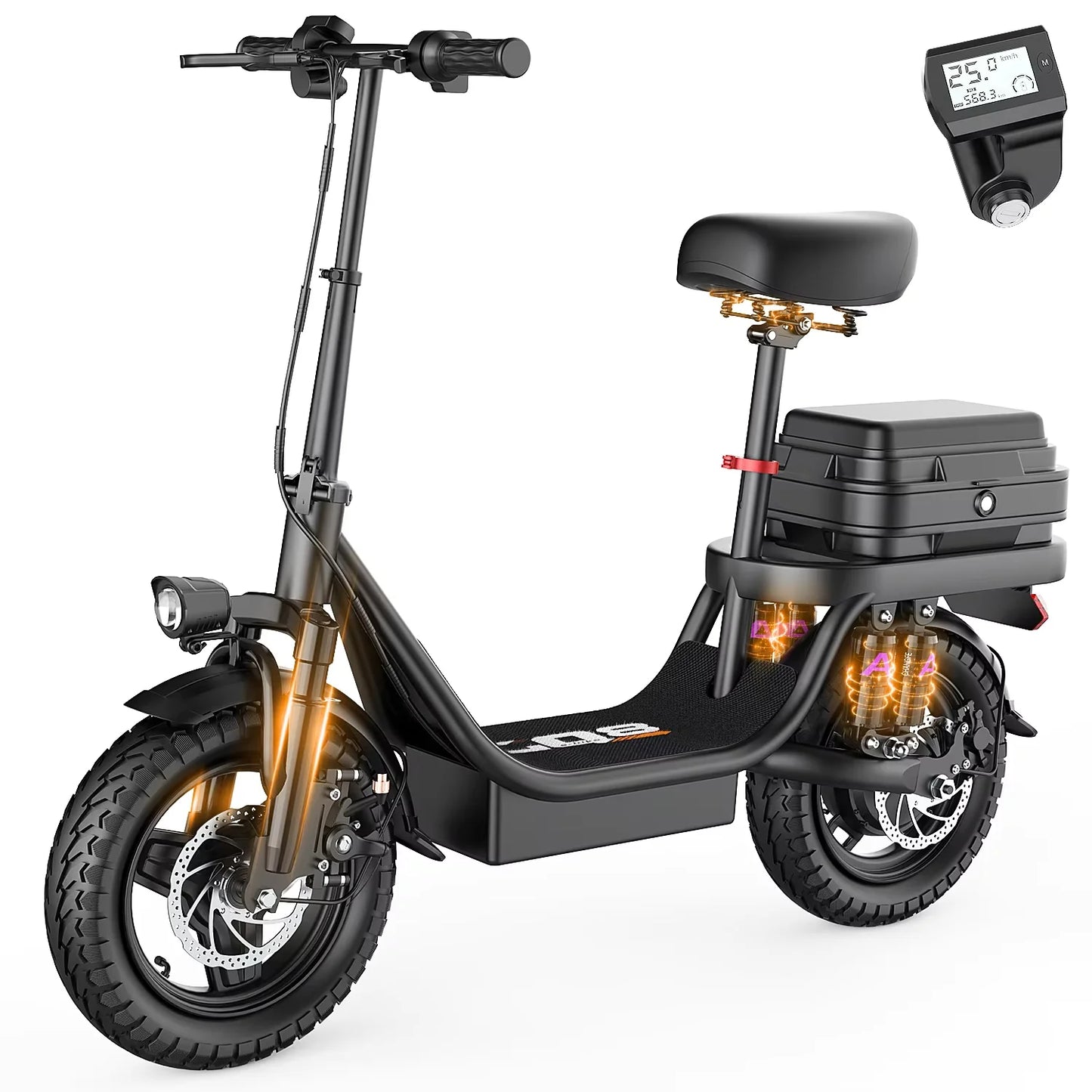TOOFLY GQ8 Adult Electric Scooter 250W 48V15AH Foldable Electric Scooter  Inch Vacuum Tires City Commuter Electric Scooter