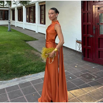 Elegante Feste Band Frauen Halfter Kleid Off Schulter Ärmellose Backless Dünne Weibliche Maxi Kleider 2025, Sommer Neue Chic Dame Robe