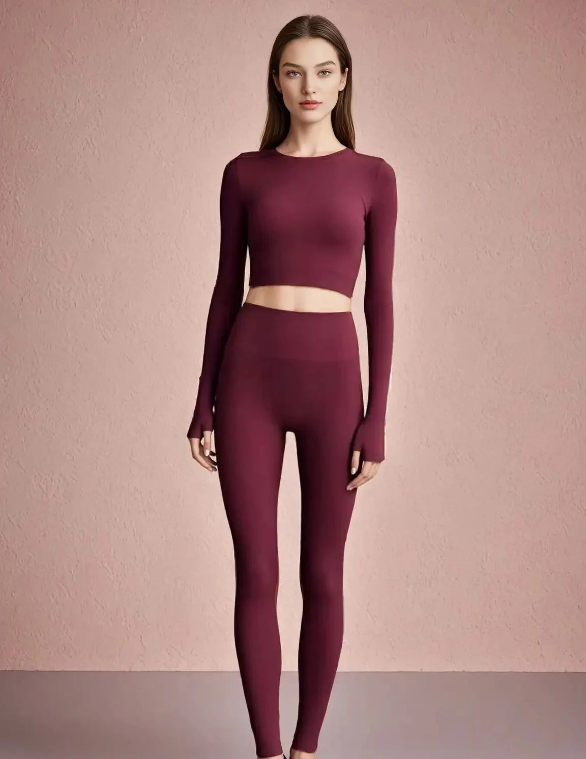 New 2025 Women's Yoga Top Fitness Pilates Training Sportswear Long Sleeve Summer Beautiful High-End Sensation Exercise Set