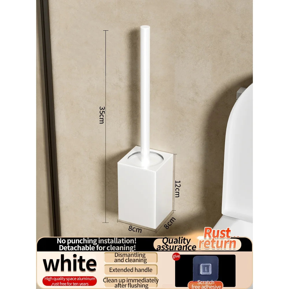 Kein Stanzen Badezimmer-Toilettenregal/Badezimmer-Wandbehang-Toilettenregal/Toilettenbürstenaufbewahrung