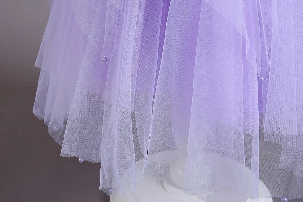 2025, lila Mädchen-Partykleider für Kinder, Mädchenkleider, Performance, Junior-Kleid, Hochzeit, Abend, Abschlussball, Urlaub, Rock, Kostüm.