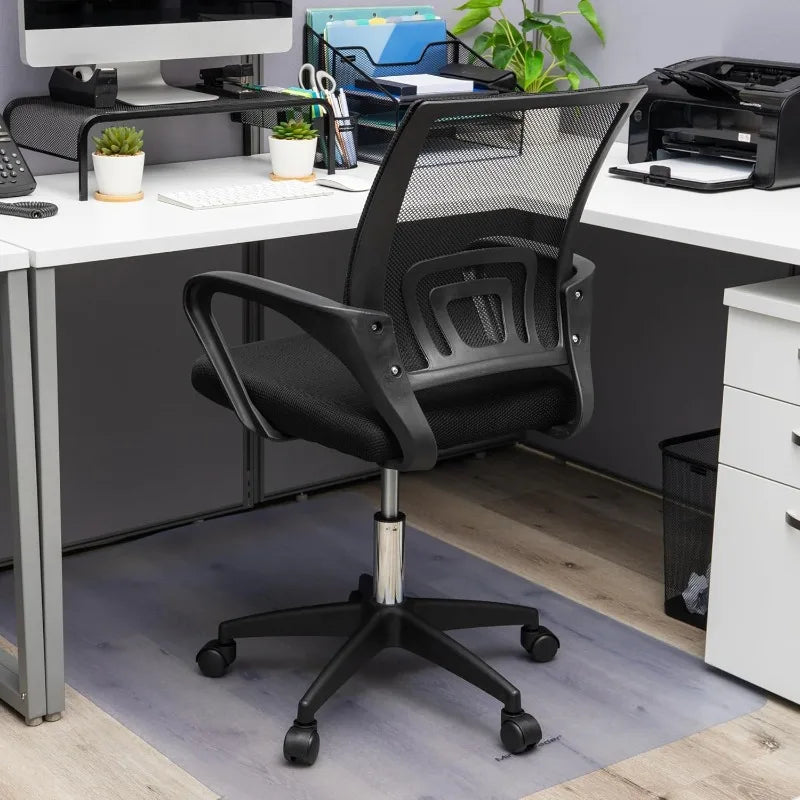 Home-Office-Stuhl verstellbarer Gaming-Stuhl Ergonomischer Drehstuhl mit mittlerer Rückenlehne Sessel Büro Schreibtischs tuhl Wohn möbel