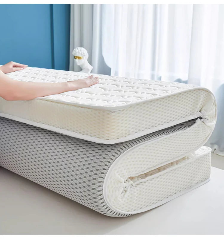 Latex-Schwammfüllung, Matratze, Bodenmatte, faltbar, langsamer Rückprall, Tatami-Baumwollbezug, Tagesdecken, 4/7 cm dicke, weiche Matratzen