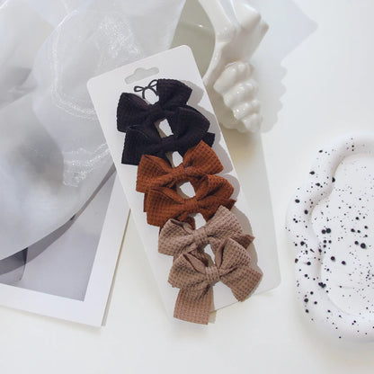 6/10Pcs/Set 2025 Fashion New Cute Ribbon Bowknot Hair Clips for Kids Handmade Baby Girls Hair Accessories