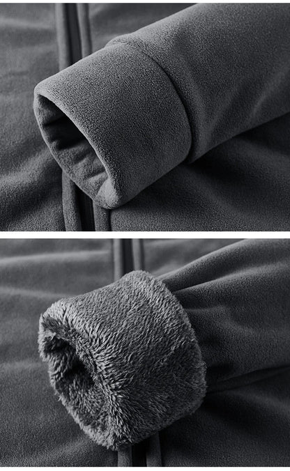 Winter Men Fleece Warm Jackets Mens Windproof Thick Jackets Parkas Coats Men Hooded Casual Outwear Jackets Male LZLLTT