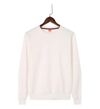 Men's Casual Pullover Custom Printed Embroidery Company Logo Clothing Fashion Winter Warm Sweater Solid Color Sweatshirt 4xl