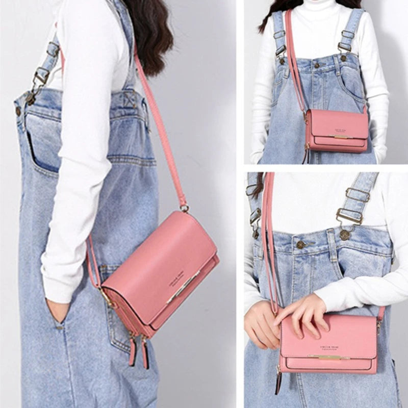 Women's Wallet Korean Handbag Multi Card Large Capacity Casual Shoulder Bag Mobile Phone Packet Fashion New Style.