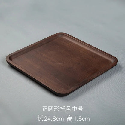 Heavy Bamboo Tray Rectangular Home Living Room Tea Tray BBQ Plate Fruit Snacks Bread Tray.