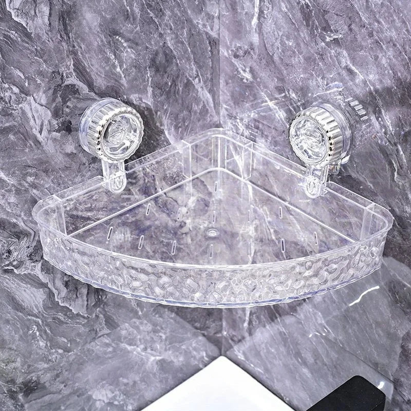 Nicht perforierter Saugnapf für Badezimmer, dreieckiges Aufbewahrungsregal, Wandmontage, WC-Waschtisch, Ecklagerregal, praktischer Handtuchhalter