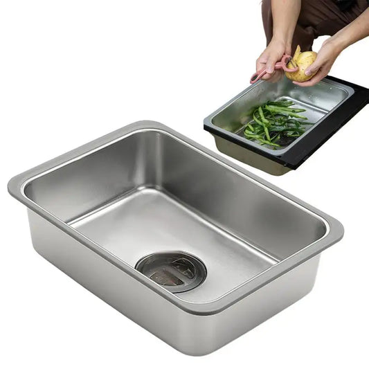 Small Kitchen Sink Stainless Steel Single Bowl Workstation Laundry Utility Sink Portable Farmhouse Kitchen Sink For Terraces