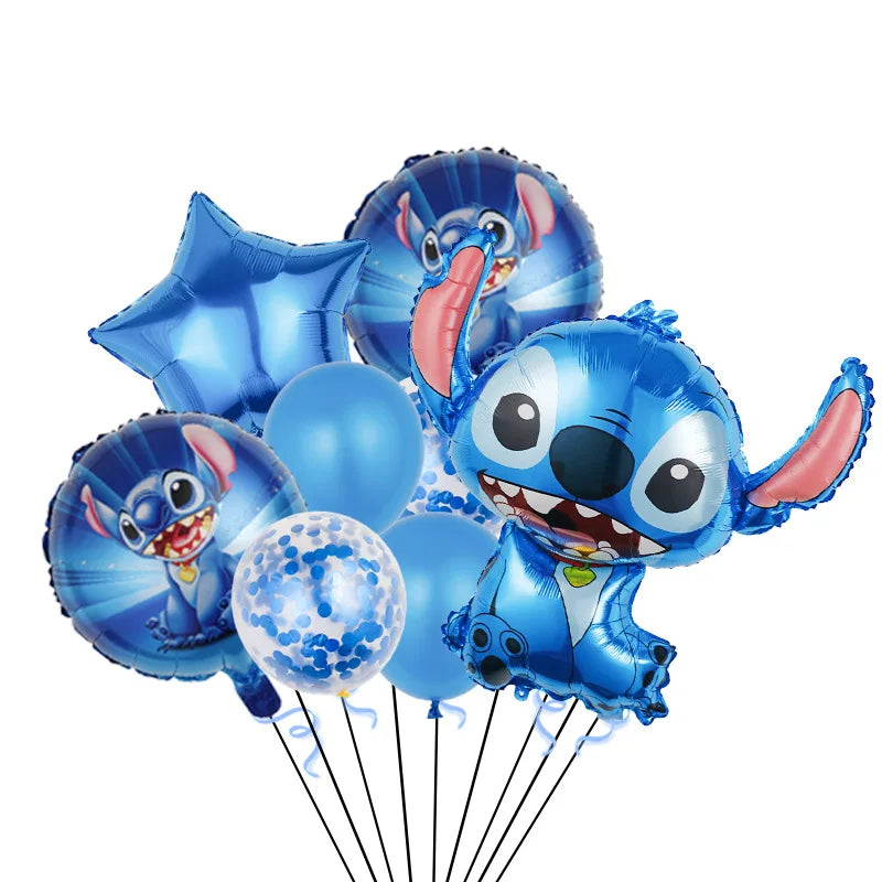 Disney Stich Geburtstag Dekorationen Einweg Geschirr Teller Serviette Stroh Tischdecke Folie Ballon Party Liefert Kinder Geschenke