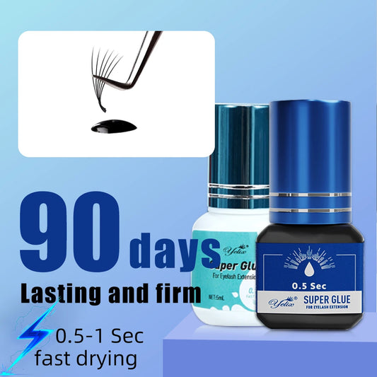 Yelix Eyelash Extension Glue 0.5-1 Sec Fast Dry Individual Lashes Glue Sensitive Eye Eyelash Glue Wholesale Customization.
