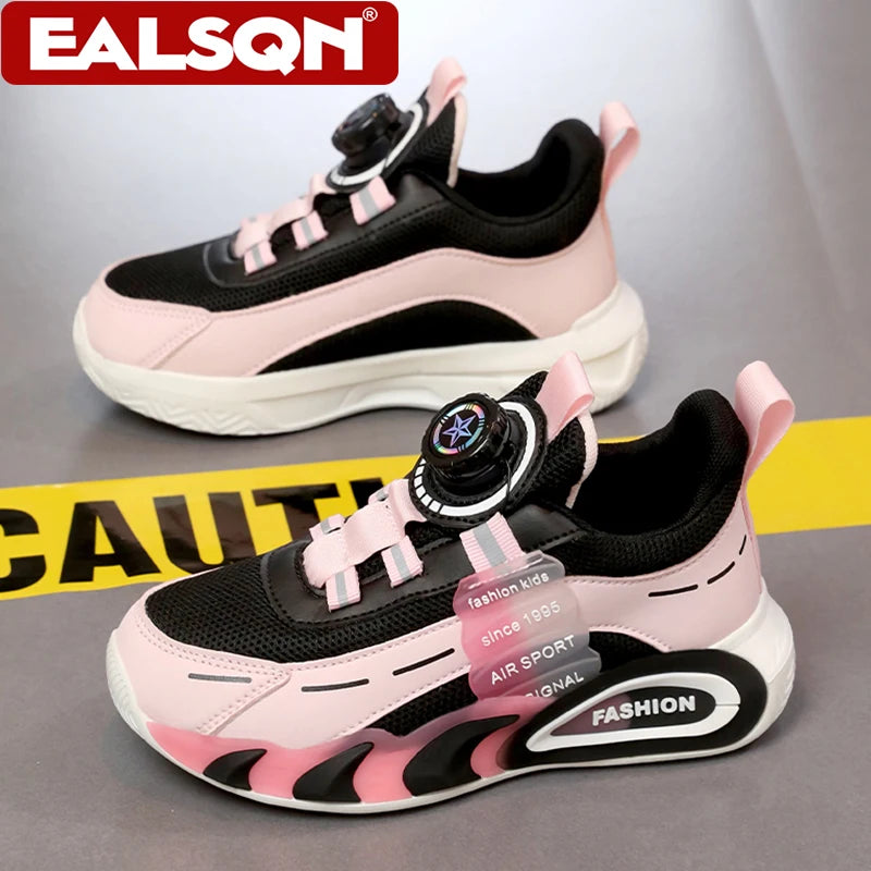 Pink Girl's Fashion Sneakers Anti Slip Comfortable Children Boy's Casual Walking Shoes Outdoor Sport Tennis.