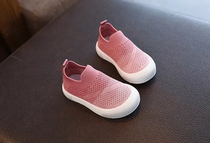 Children Shoes Spring Autumn Kids Sneakers Soft Breathable Mesh Boys Slip-on Shoes Patchwork Color Girls Shoes.