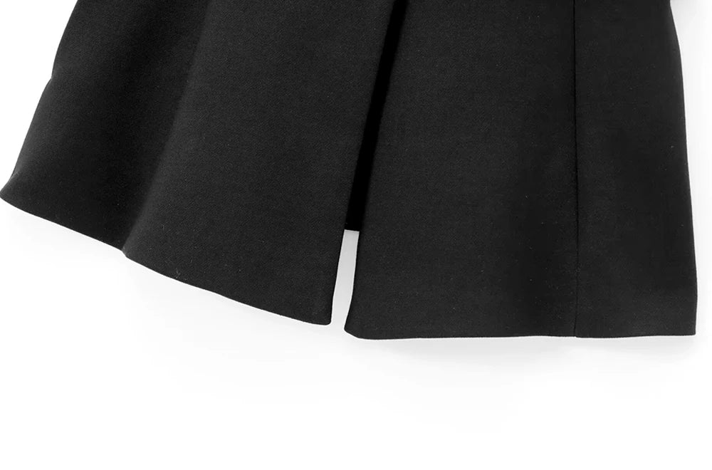 TRZA-Lange Damenweste mit Gürtel, Goldknopf vorne, O-Ausschnitt, ärmellose Weste, weibliche Oberbekleidung, schicke Oberteile, Mode.