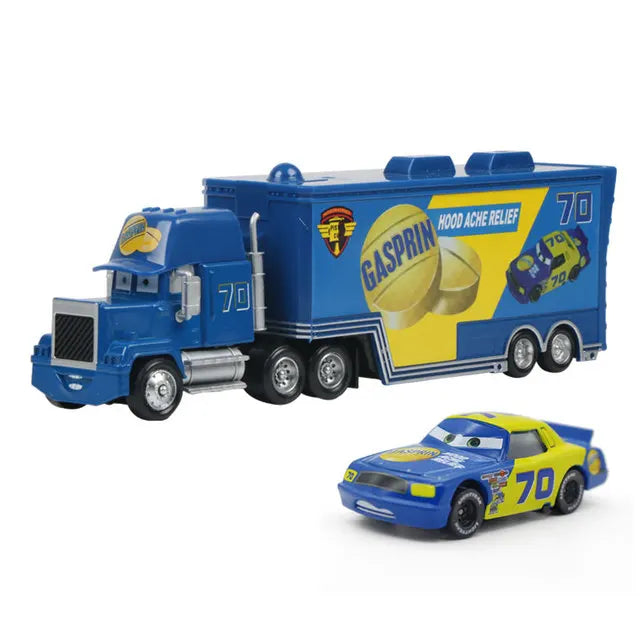 Disney Pixar Cars 2 3 Lightning McQueen Mack Uncle Jackson Storm Car Truck 1:55 Diecast Vehicle Metal Toys Gift for Children