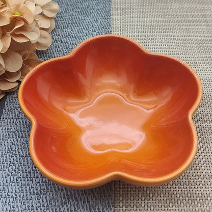 5'' Elevated Flower Design Ceramic Cat Bowl, Pet Food Dish, Small Dish Dip Dish, Deep Feeders, for Home Kitchen Supplies Gift.